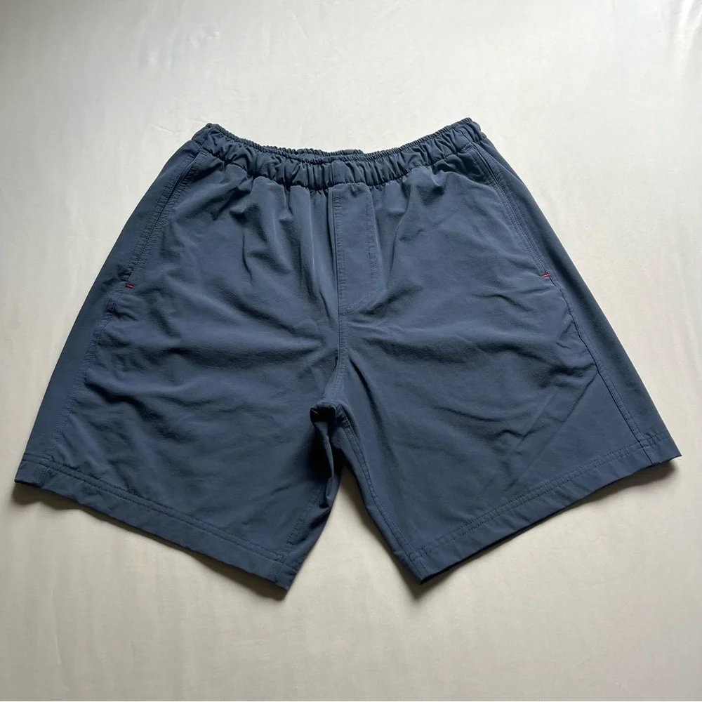 OLIVERS blue‎ mens nylon spandex blend athletic high rise shorts